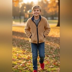 Crazy 8 Tan and Blue Kids Jacket